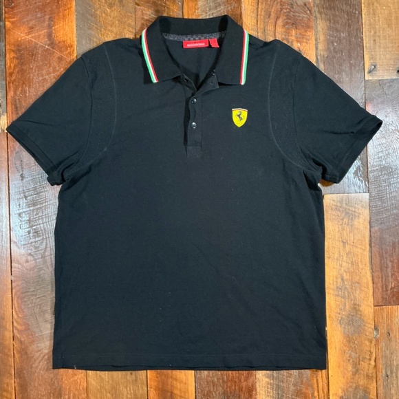 Rare Collector Ferrari Official Licensed Polo Shirt Black XL Men’s Logo Embroide - Picture 1 of 8
